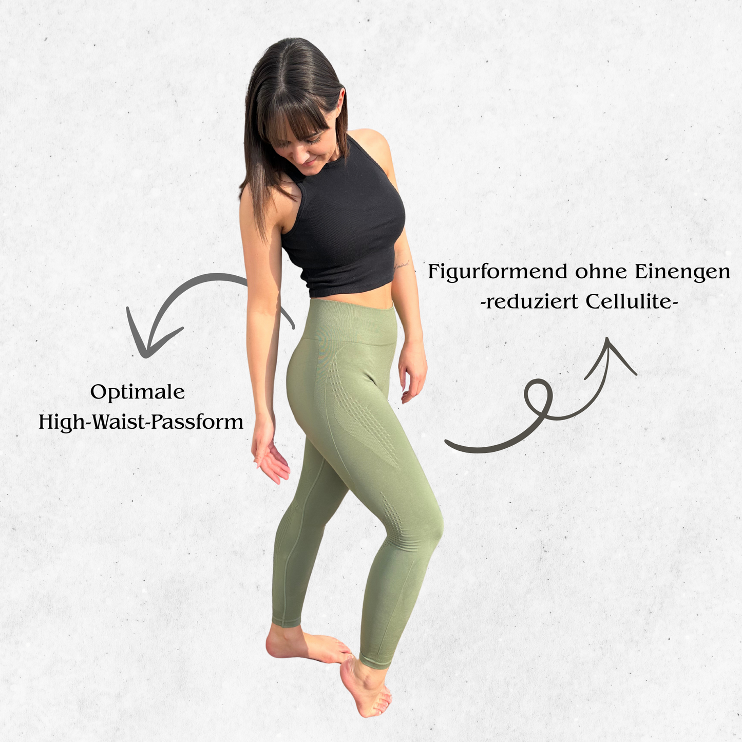 Seamless Scrunch High-Waist Leggings - Anti-Cellulite Effekt